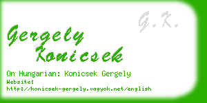 gergely konicsek business card